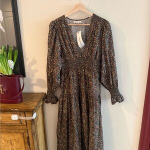 Doen Multicolor Floral Long Sleeve Dress